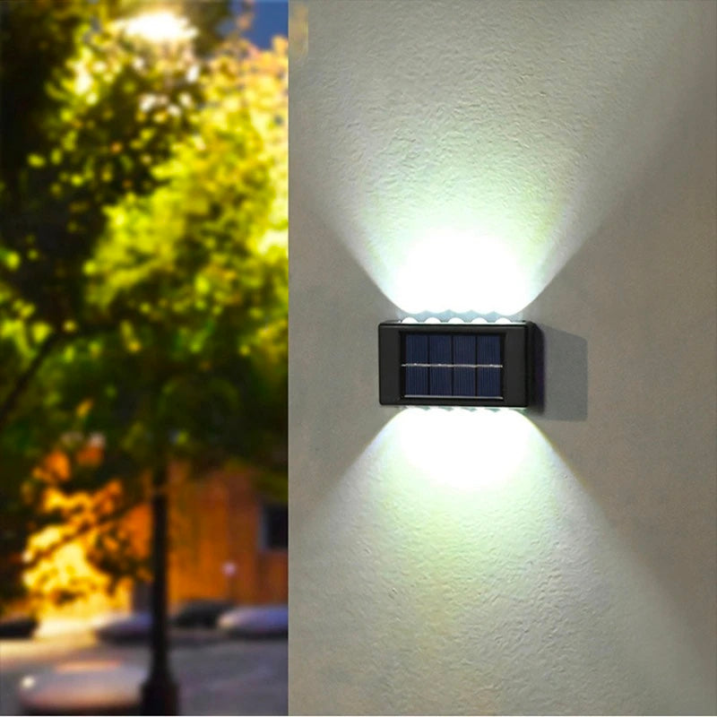 Outdoor LED Light Solar Powered Waterproof Garden Wall Lamp UP And Down Light