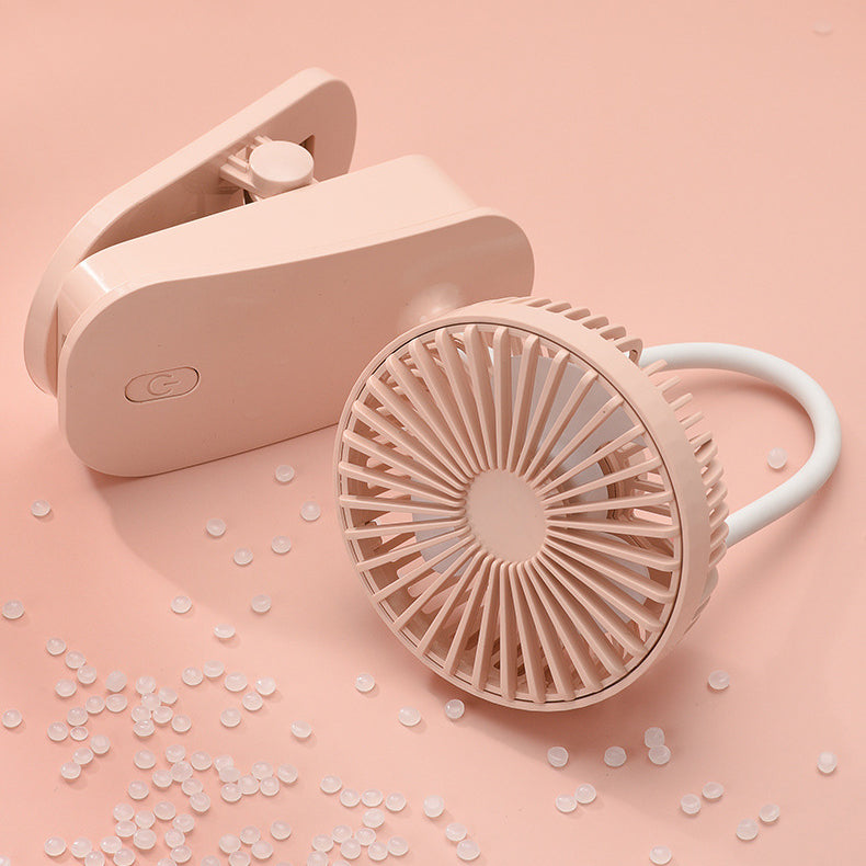 Portable Rechargeable Table Clip Fan Pink