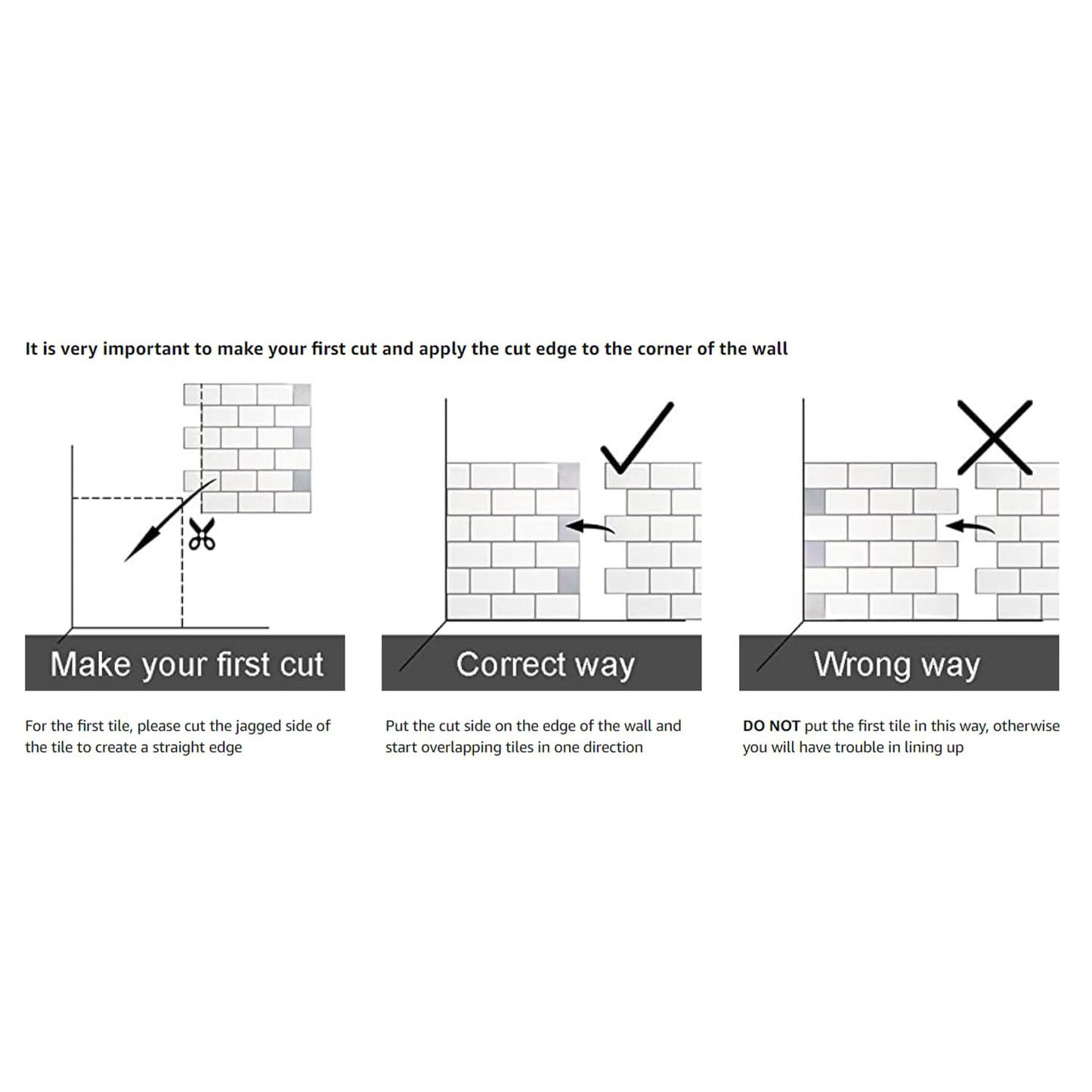 5 Pcs Self-Adhesive 3D Tiles - Marble