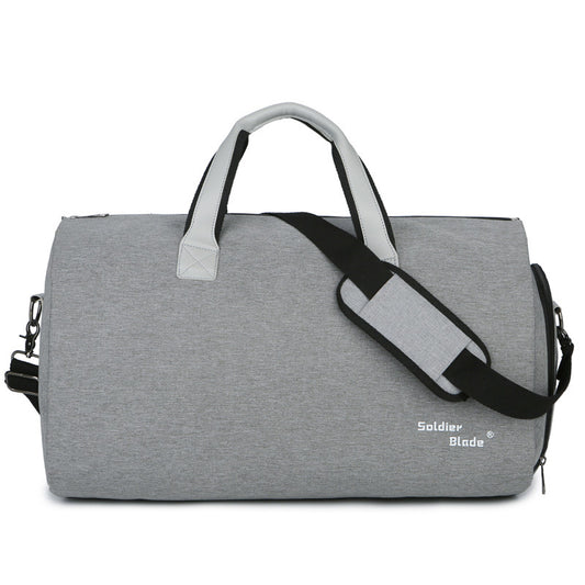 Large Capacity Oxford Business Luggage Soft Casual Handbag Crossbody Gym Travel Suit Storage Bag Gray