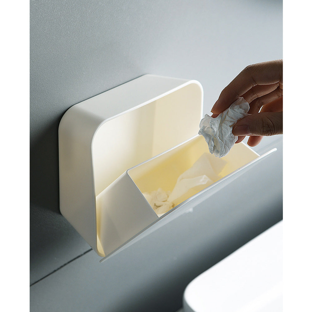 Cotton Swab Storage Box Dispenser Jar Wall Mount Cotton Ball Qtip Balls Holder Organizer