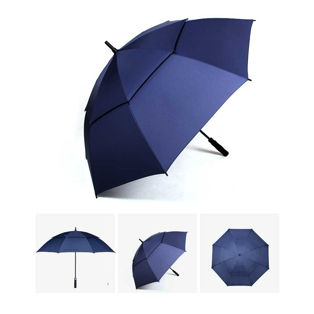 Golf Umbrella Windproof Umbrella Extra Large Golf Umbrella - 135cm Blue