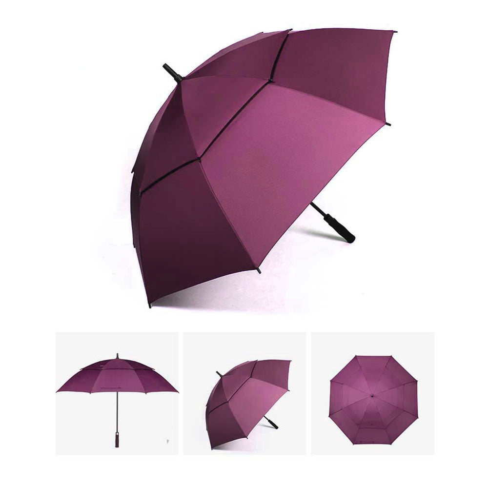 Golf Umbrella Windproof Umbrella Extra Large Golf Umbrella - 135cm Red