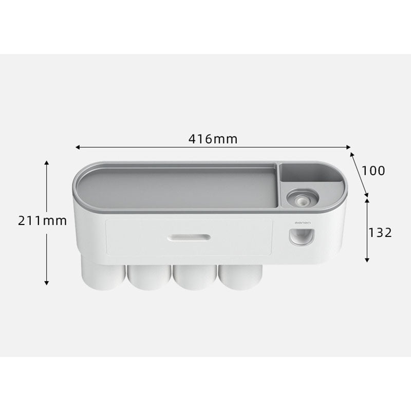 Toothbrush Holder Rack Bathroom Storage Organiser 4 Cups