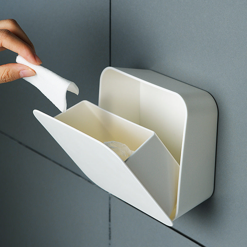 Cotton Swab Storage Box Dispenser Jar Wall Mount Cotton Ball Qtip Balls Holder Organizer