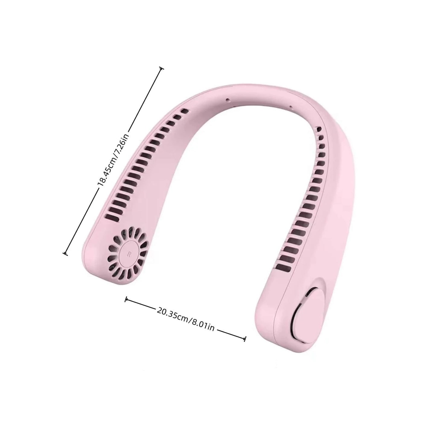 Portable Neck Fan, Hands Free Blade-less Fan Pink