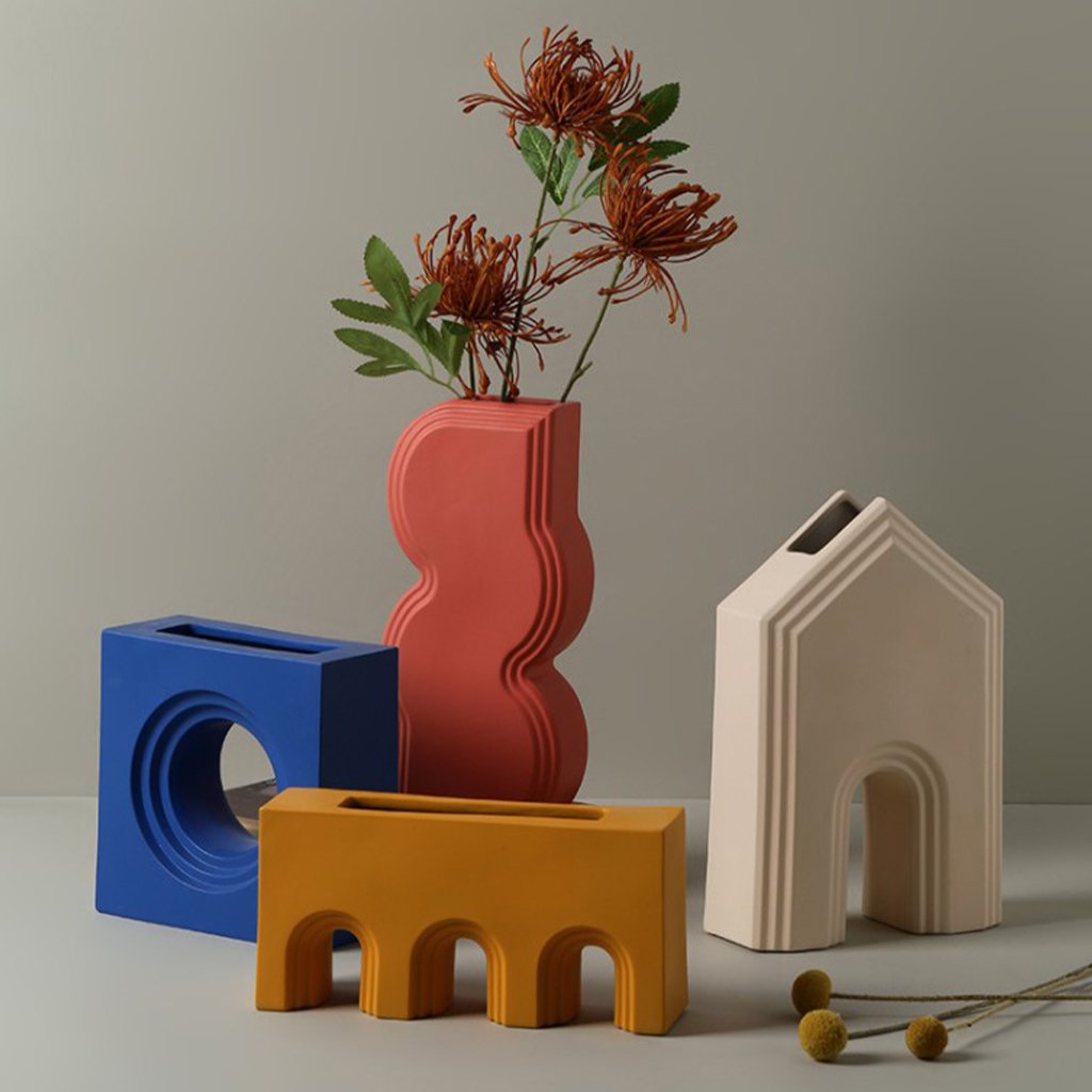 Morandi Geometric Architectural Vase
