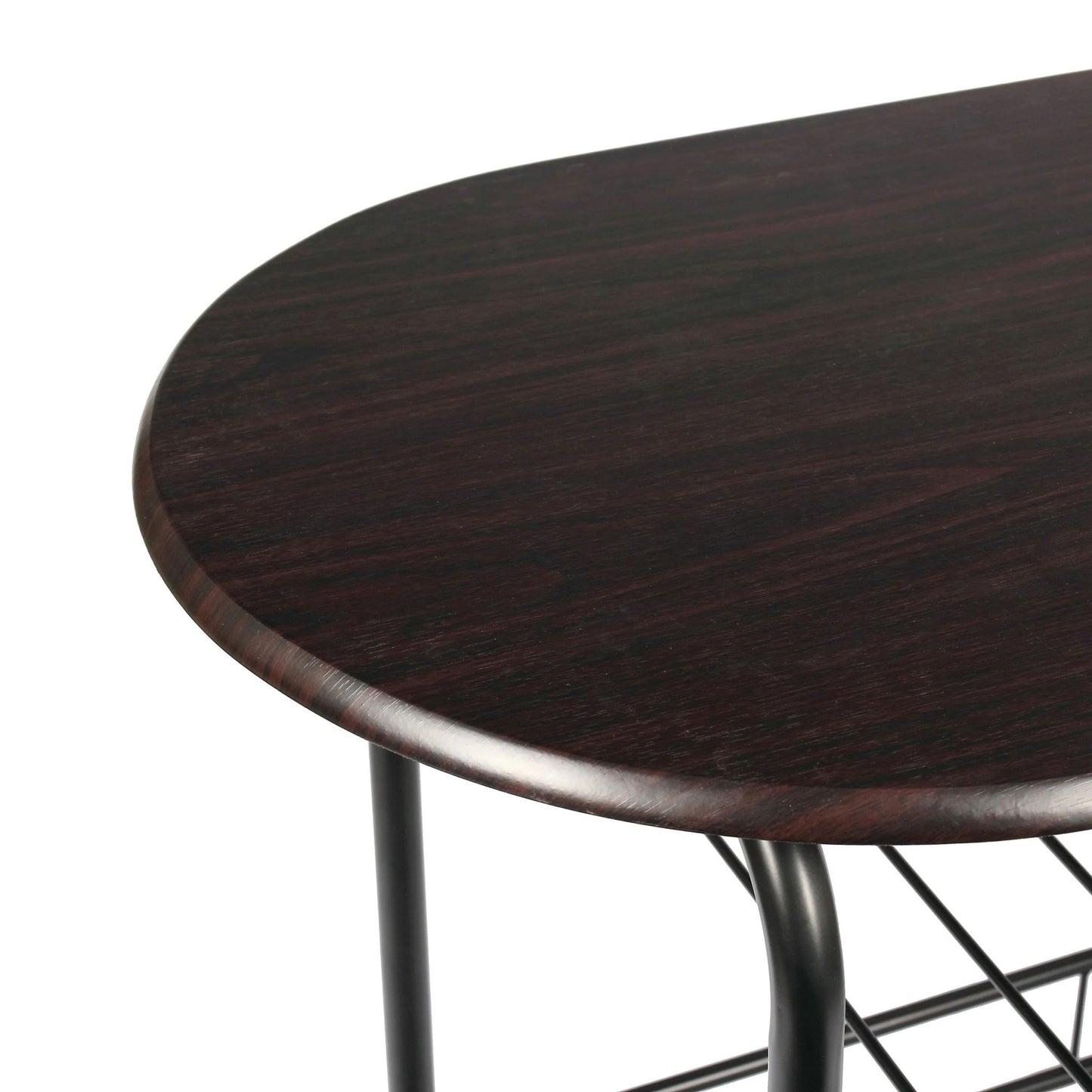 3PCS Dining Set, Dinning Table Chair, Compact Table and 2 Chairs Set WALNUT