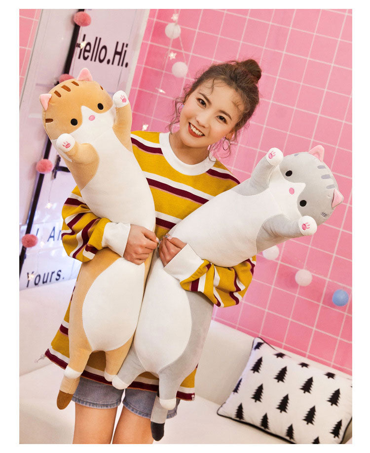 Cute Plush Cat Doll Soft Toy 110cm Brown