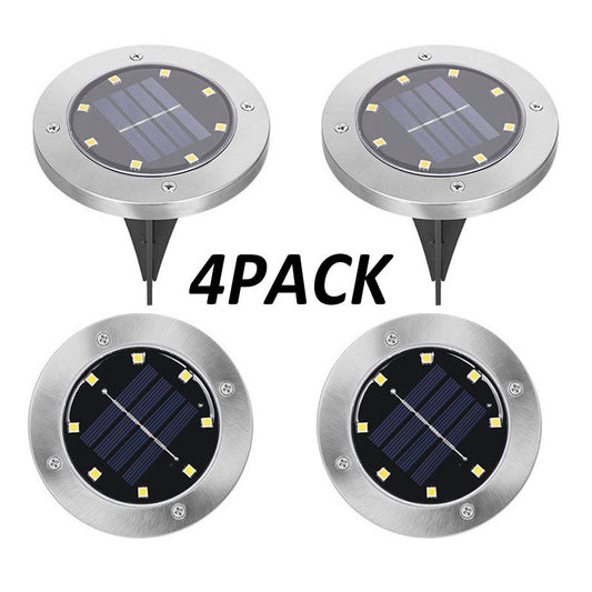 8 Led Solar Ground Lights 4 park - Warm