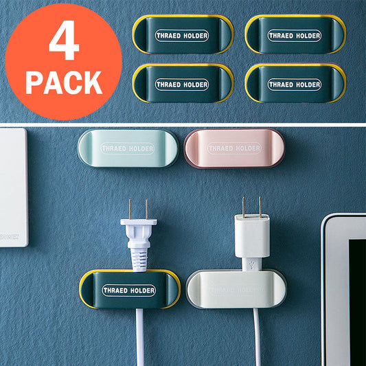 Cable Organizer Power Cord Cable Holder Hook 4 Pack - Dark Blue