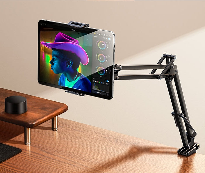 360° Rotation Universal Phone Clip Holder Clamp Flexible Articulating Arm Phone Mount for Desk