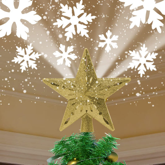 Christmas Tree Decoration Light Christmas Tree Topper Lighted Golden Star