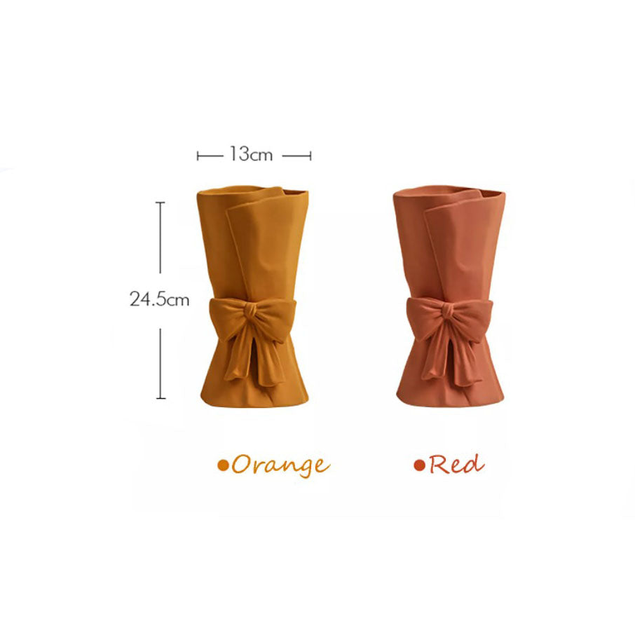 Vase Morandi Bow Tie Vase Orange