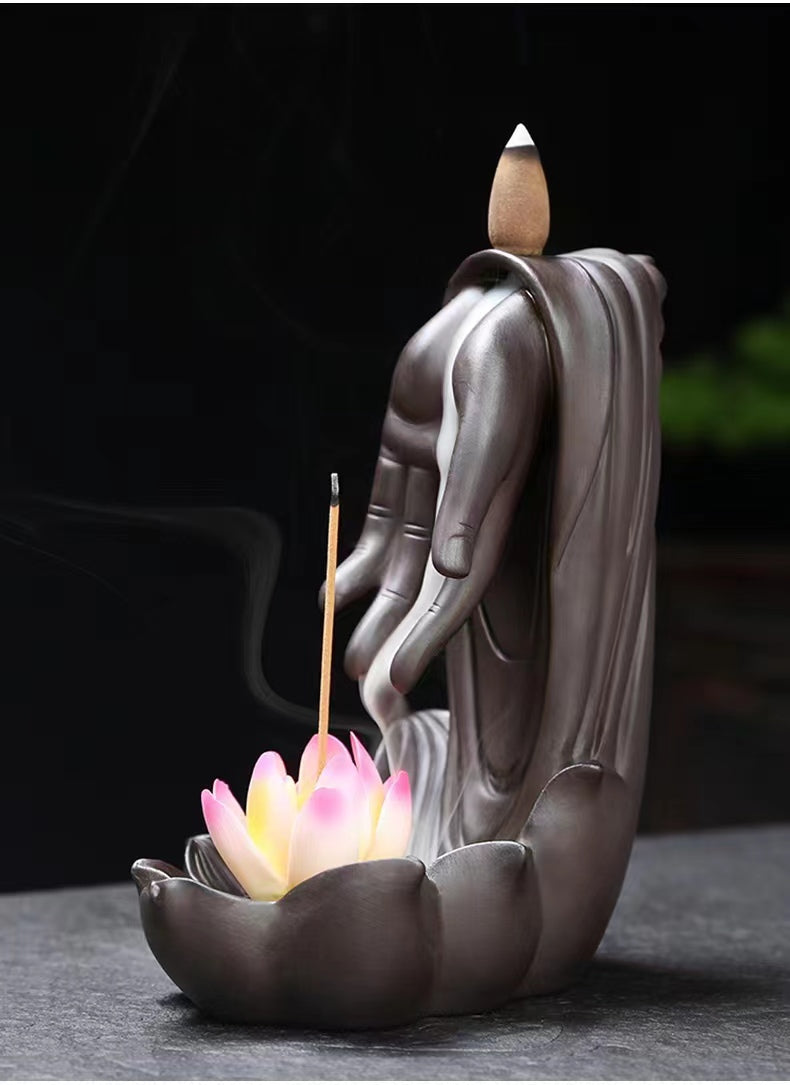Backflow Incense Burner Hand Lotus
