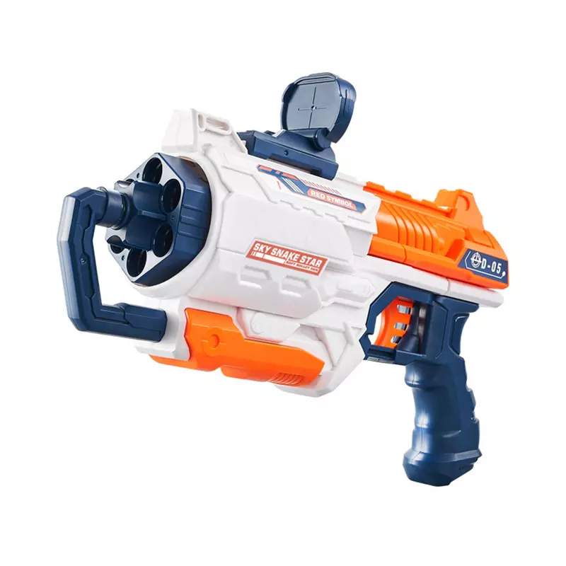 6-Dart Manual Soft Bullet Gun _ Slam Fire Blaster with 20 Safe Foam Darts and Targets