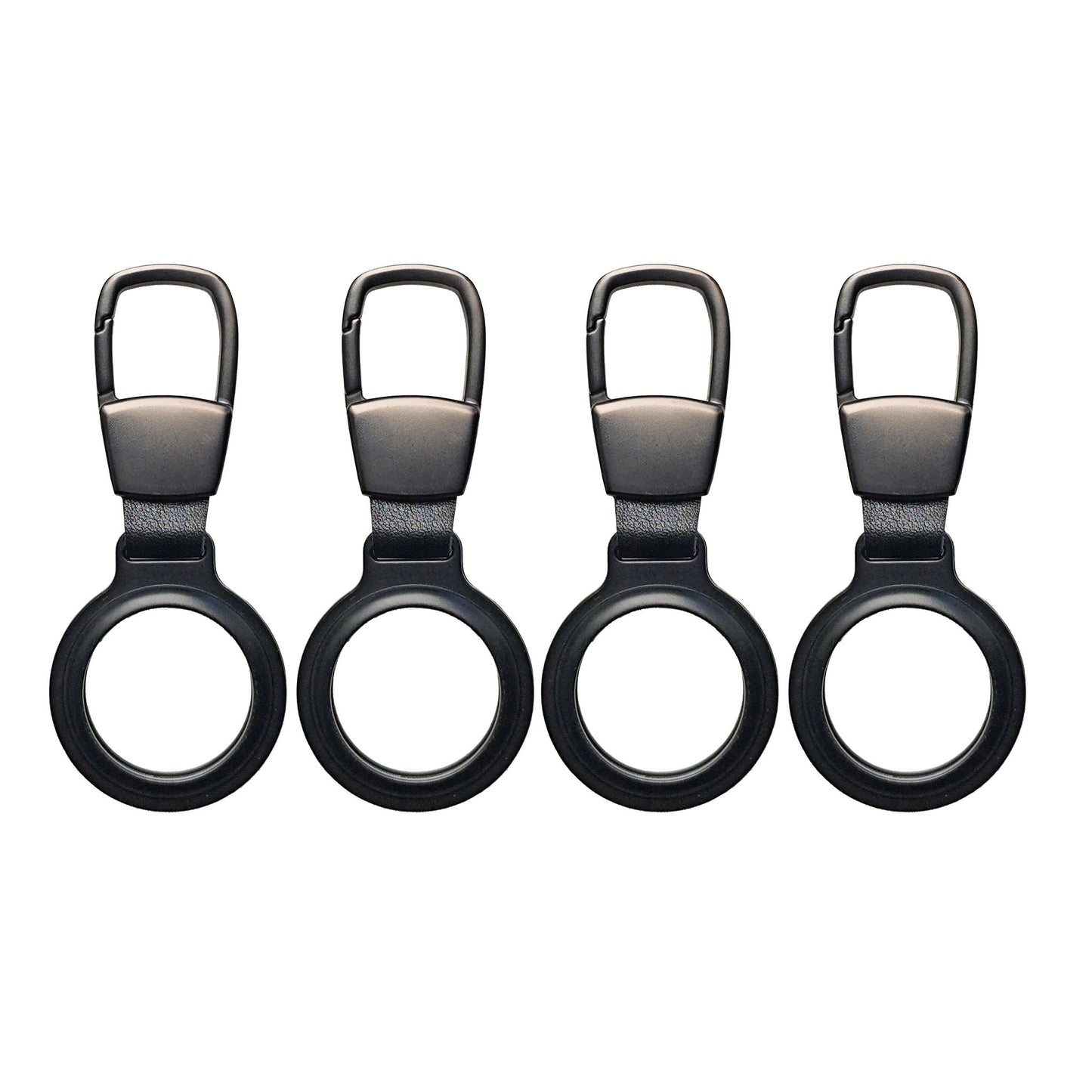 4 Pack AirTag Case with Carabiner, Secure Holder Protective Cover for Air Tag with Sturdiness Aluminum Alloy Case