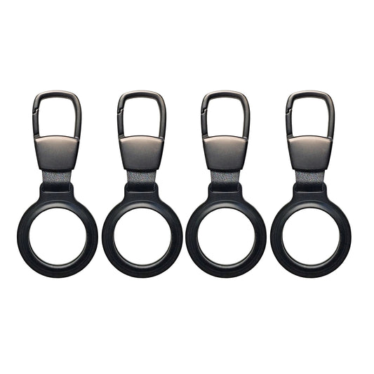 4 Pack AirTag Case with Carabiner, Secure Holder Protective Cover for Air Tag with Sturdiness Aluminum Alloy Case