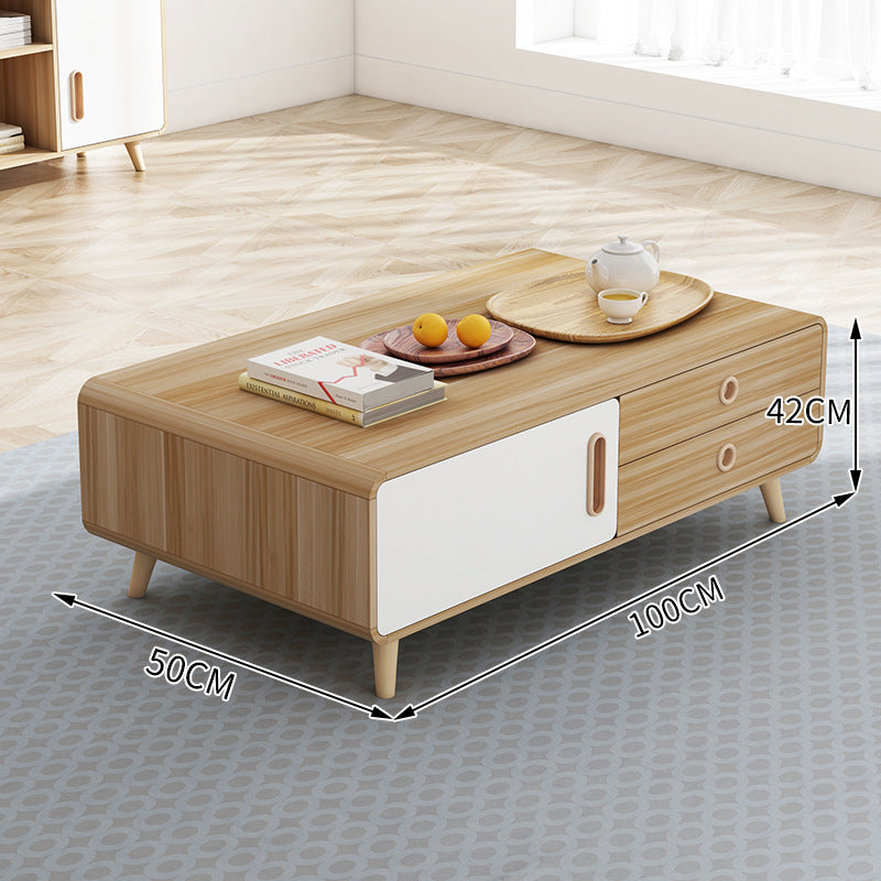 Modern Minimalist Coffee Table with Drawers 100cm