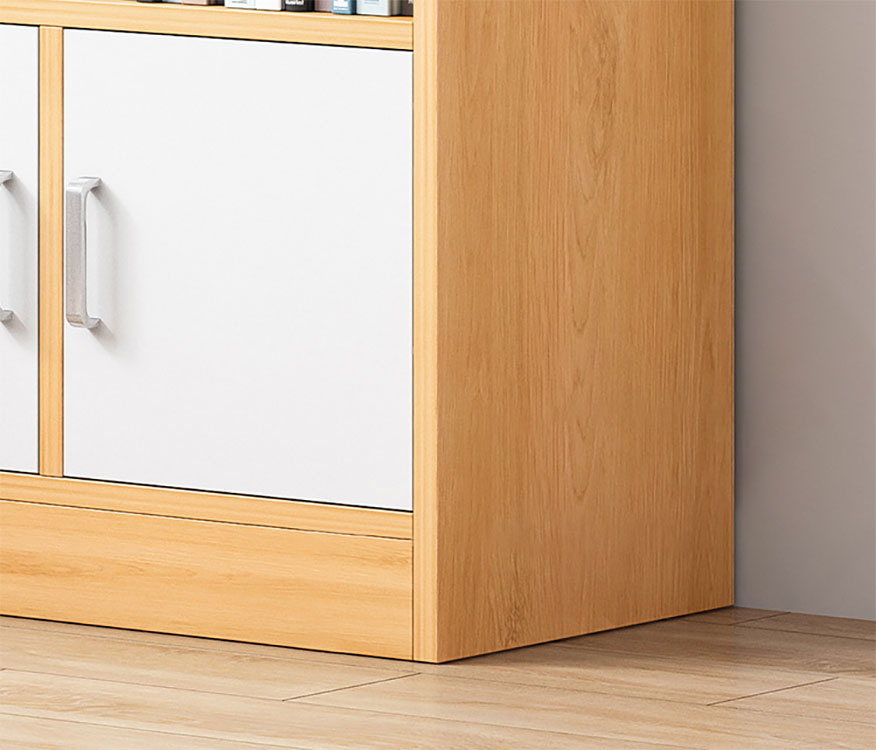 Free Standing Book Shelf with Bottom Case Walnut 100cm