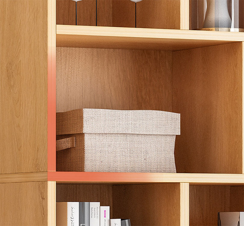 Free Standing Book Shelf with Bottom Case Walnut 100cm