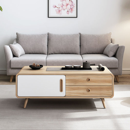 Modern Minimalist Coffee Table with Drawers 120cm