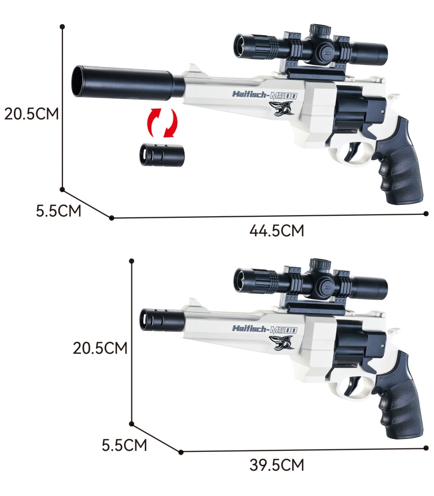 Soft Bullet Revolver Toy Gun, Shooting Target Battle, simulates Real Manual Loading, Foam Bullet