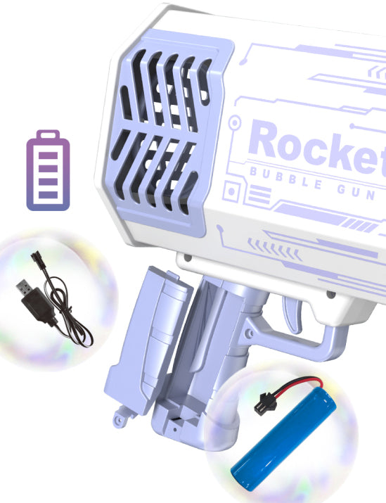 100 Holes Auto Bubble Gun Purple