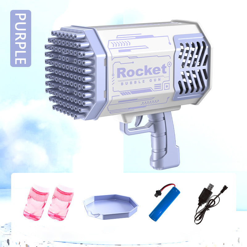 100 Holes Auto Bubble Gun Purple