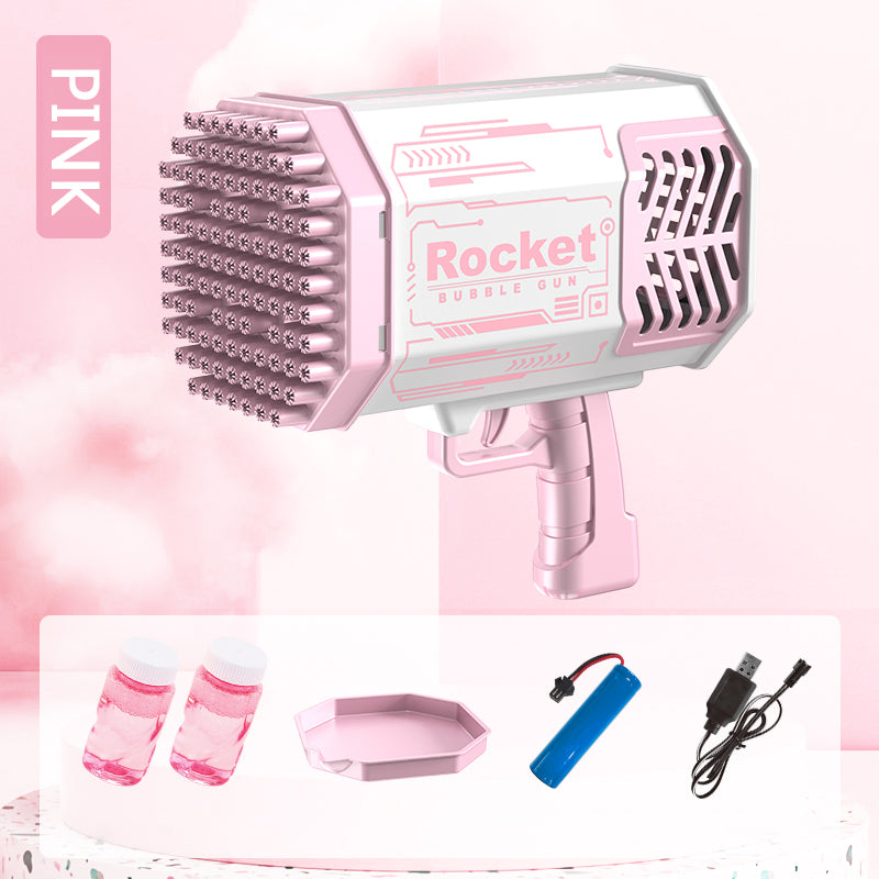 100 Holes Auto Bubble Gun Pink