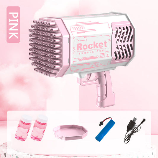100 Holes Auto Bubble Gun Pink