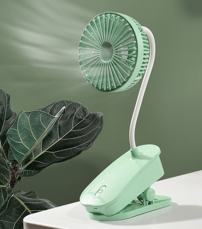 Portable Rechargeable Table Clip Fan Green