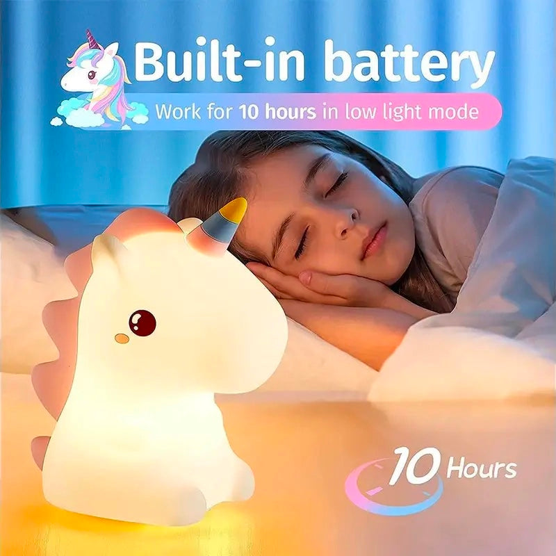 Night Light Tapping Rechargeable Night Light Sleeping Lights Unicorn