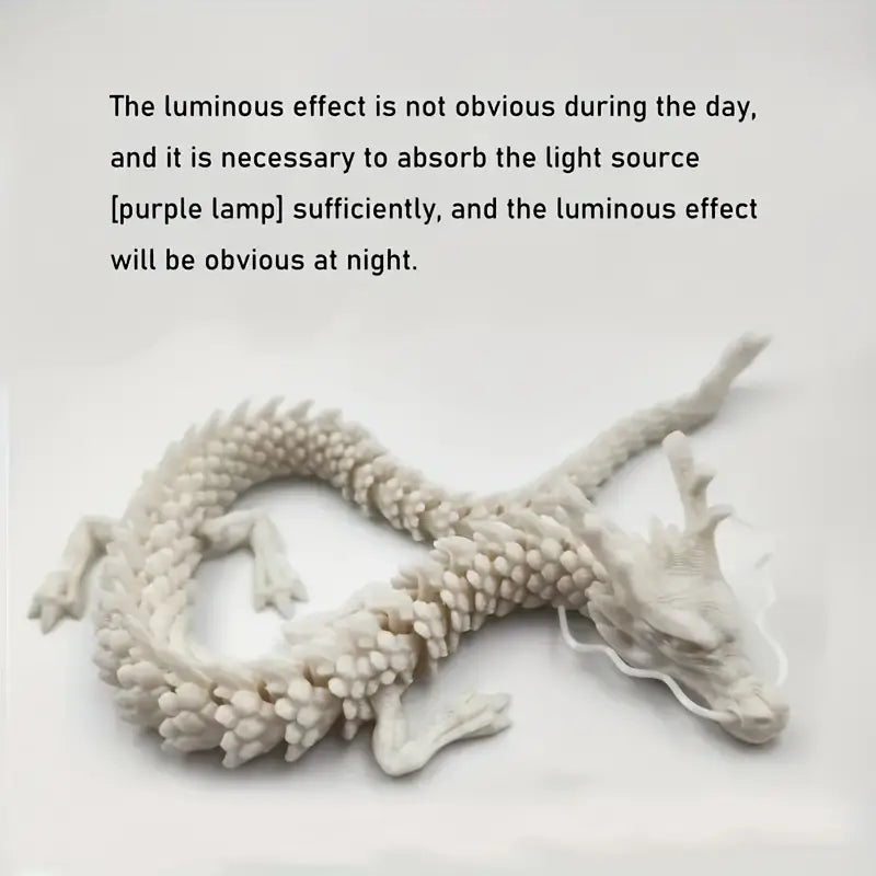 3D Printed Dragon Figurine Articulated Model Toy Luminous