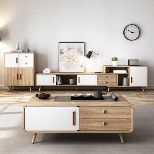 Modern Minimalist Coffee Table with Drawers 120cm