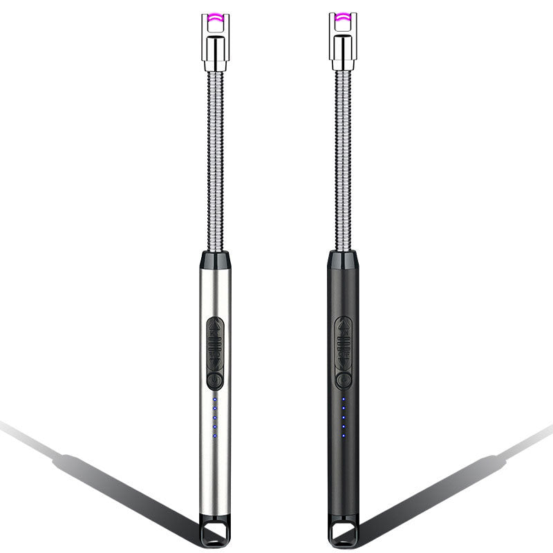 Electric Flameless Candle BBQ Lighter - Black and Sliver