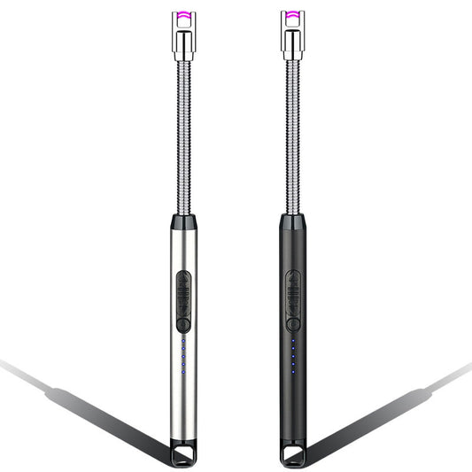 Electric Flameless Candle BBQ Lighter - Black and Sliver