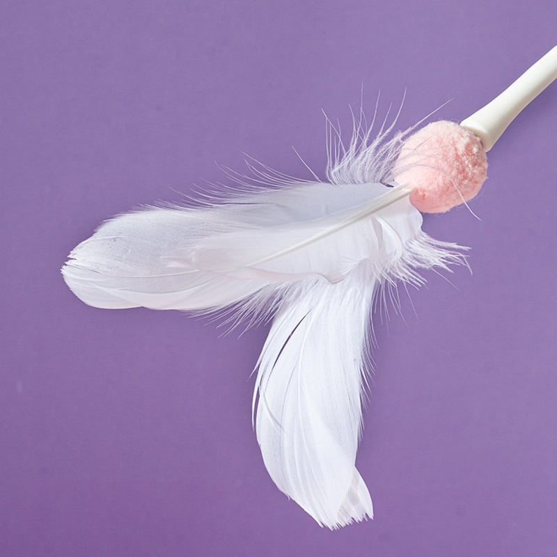 2 Pack Pet Wand Toy Cartoon Type Cat Teaser Stick Pet 3 in 1 Cat Teaser