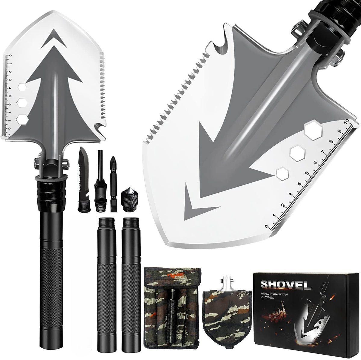 Multi Tool Tactical Shovel Tools Emergency Survival Kit