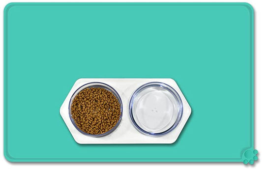 Silicone Non-Stick Dog Cat Bowl Mat Mint