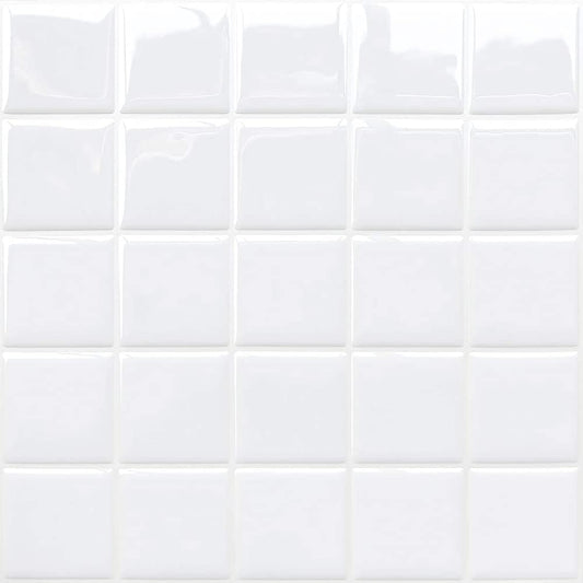 5 Pcs Self-Adhesive 3D Tiles - Mosaic White