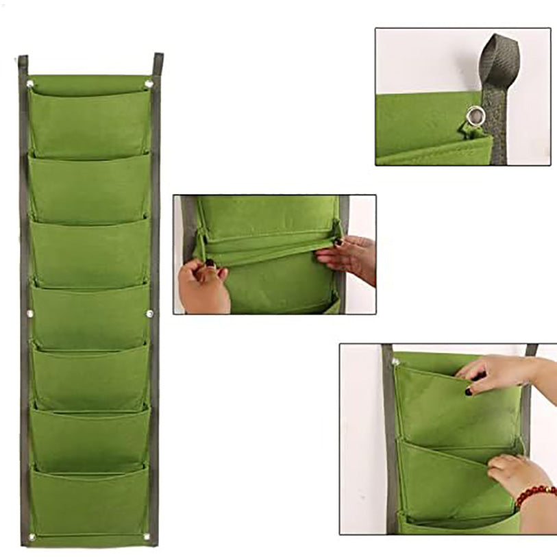 Plant Bag Wall Hanging Garden Planter 7 Pockets
