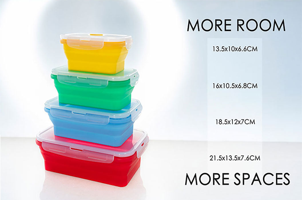 4pc Collapsible Food Storage Containers Set