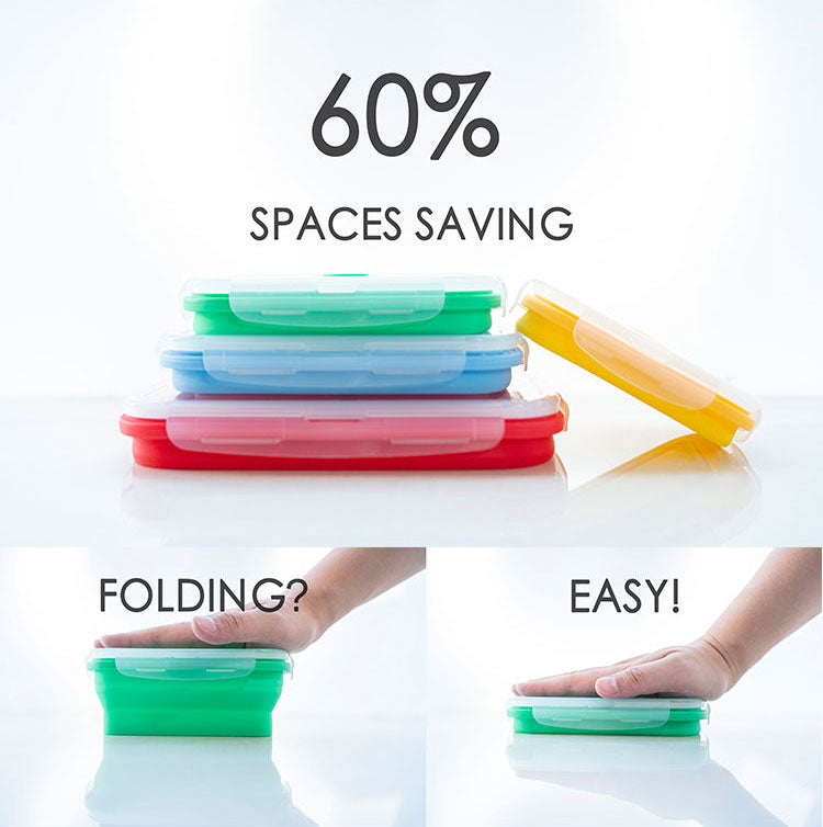 4pc Collapsible Food Storage Containers Set