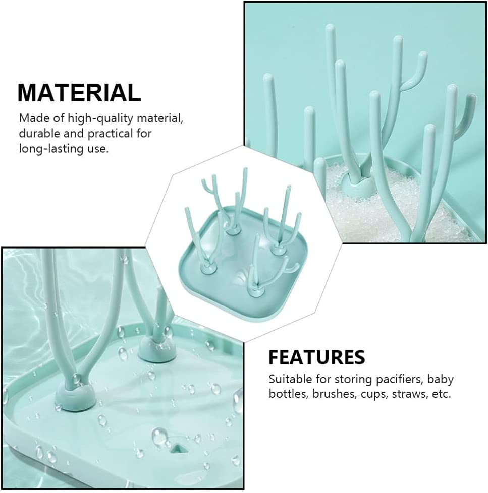 Baby Bottle Drying Rack Dryer Holder Stand for Nursing Bottles, Cups, Teats, Pump Parts Pink