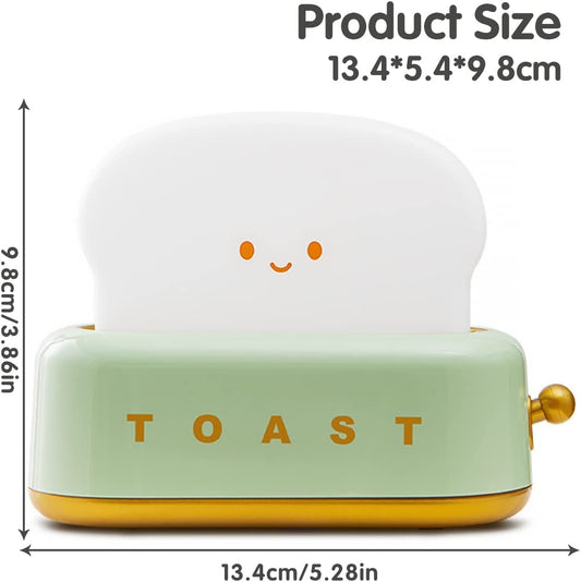 Night Light Toast Bread LED Night Lamp USB Charging Light Bedroom Bedside Sleep Light
