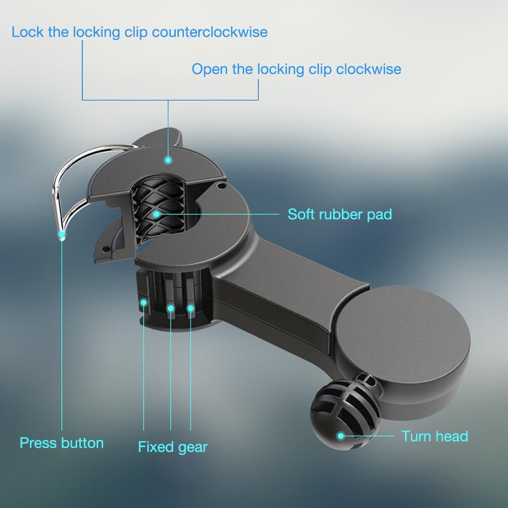 Dual-Head Car Fan Quiet Cooling with 3 Speeds 360 Rotation