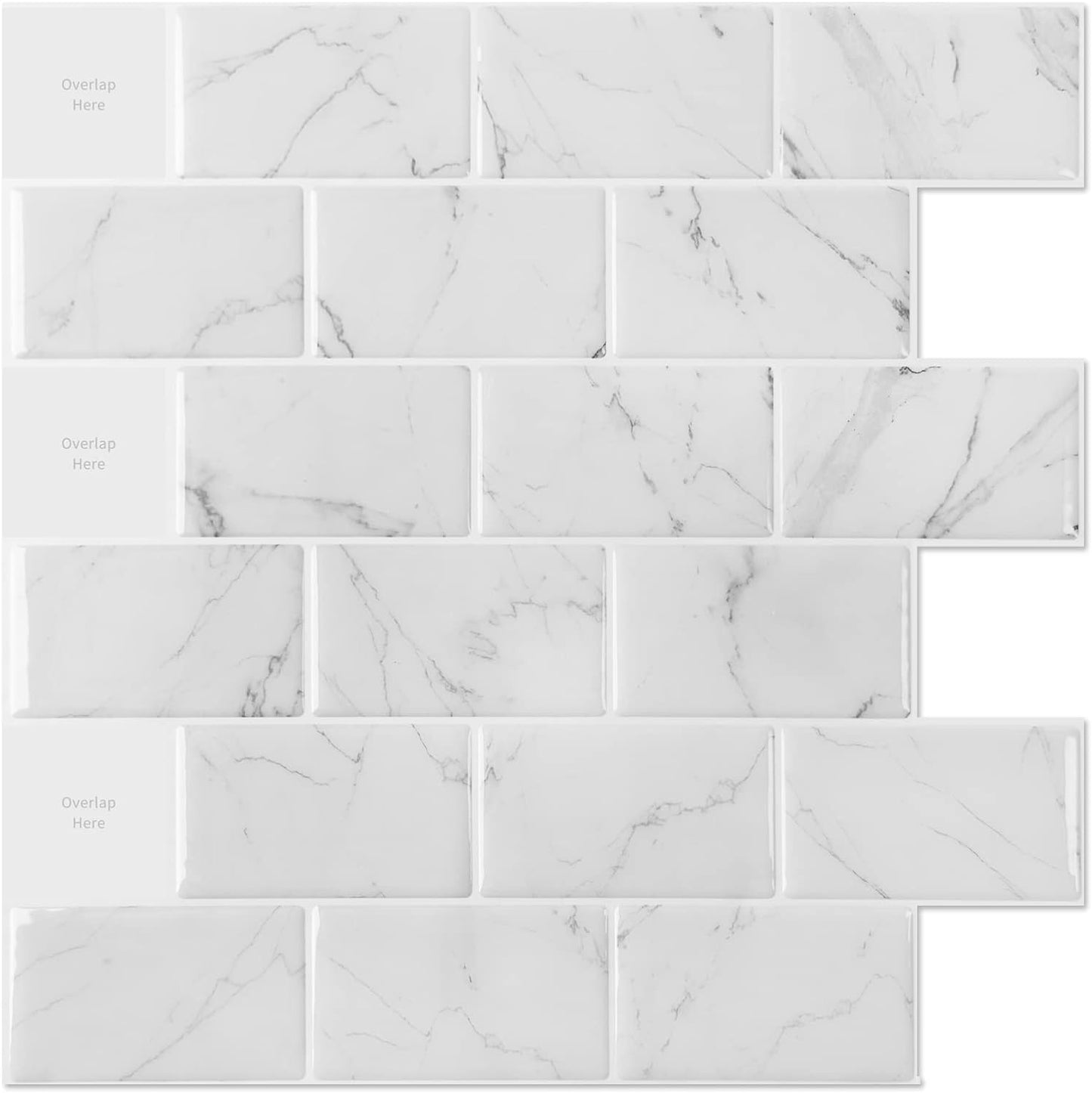 5 Pcs Self-Adhesive 3D Tiles - Marble