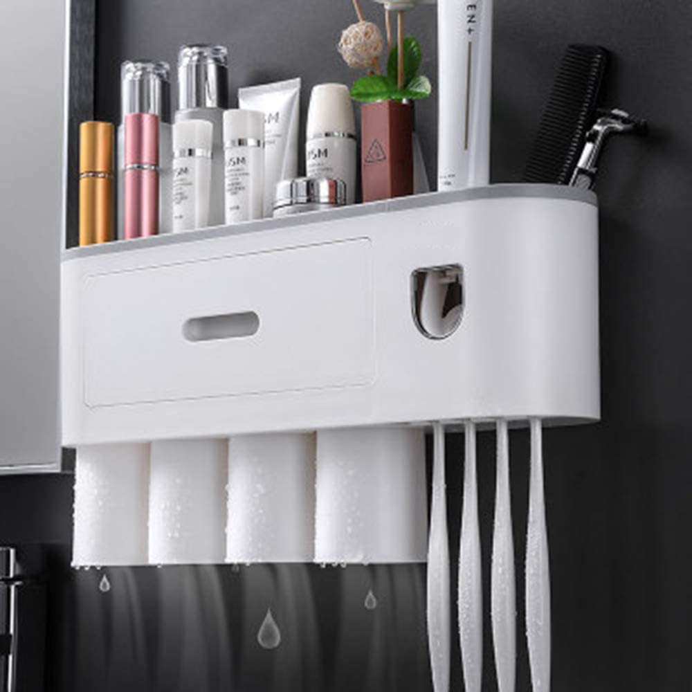 Toothbrush Holder Rack Bathroom Storage Organiser 4 Cups