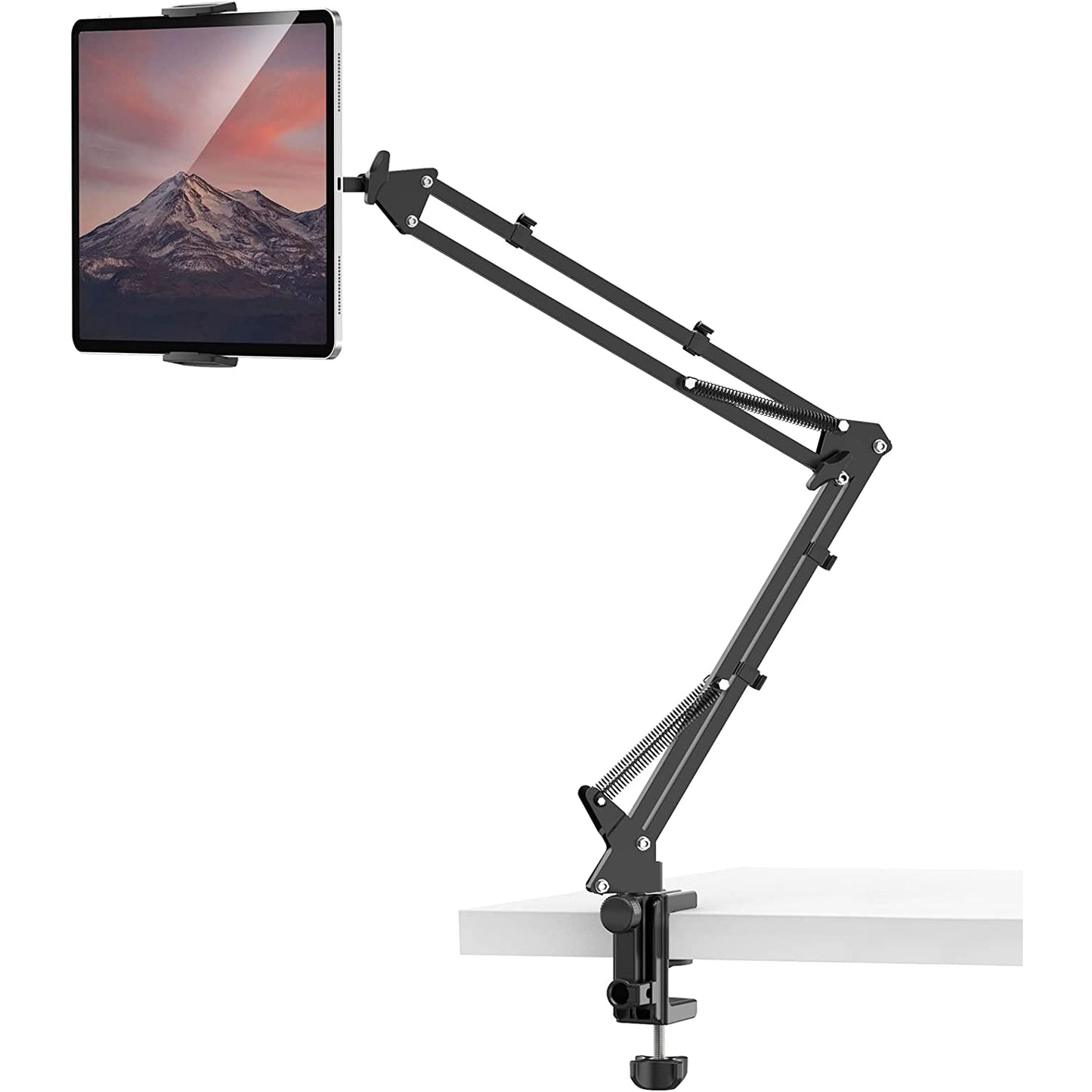 Rotation Universal Phone Clip Holder Clamp Flexible Articulating Arm Phone Mount for Desk